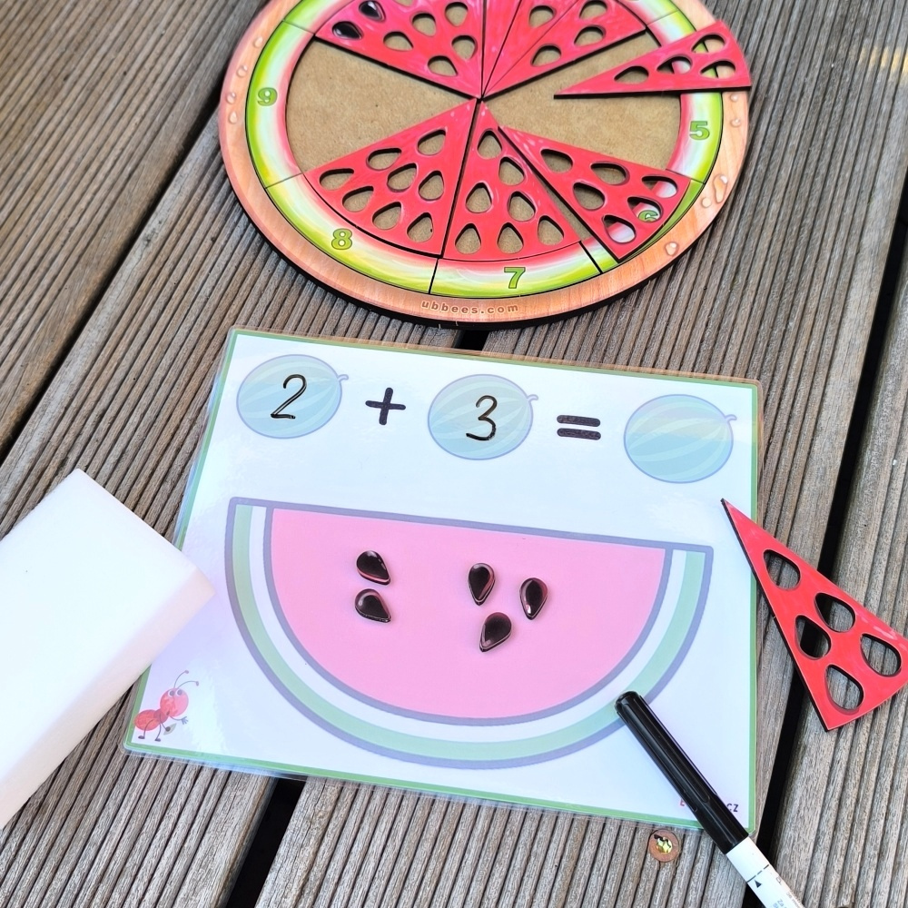 Aktivity letní pro děti meloun první počítání semínek-6